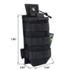 ROCOTACTICAL Tactical Radio Pouch, 1000D Nylon Tactical Molle Radio Pouch Holster Compatible with 5.11 Bags/Packs (Black)