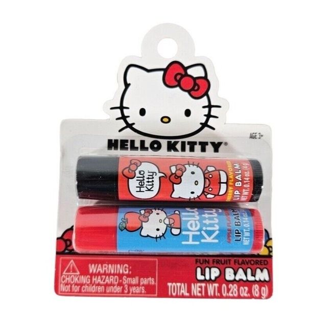 Hello Kitty Fun Fruit Flavored LIP BALM Sanrio 2019 NEW SEALED