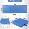 Tri-Fold Folding Panel PU Leather Gymnastics Yoga Mat Trainer Training Workout