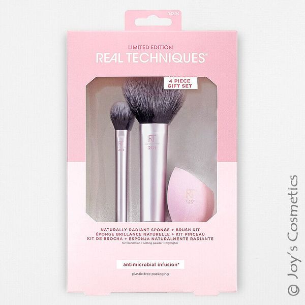 1 REAL TECHNIQUES Limited Edition Naturally Radiant Sponge + Brush Kit "RT-4204"