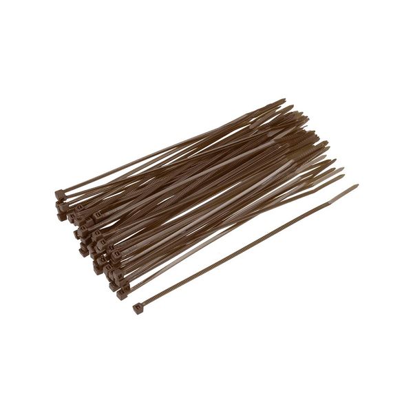 uxcell Cable Ties Cable End Band Nylon Ties Self Locking 5.9 x 0.1 inches (150 x 2.5 mm), Nylon, Brown, Pack of 100