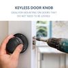 Bwintech 1 Set Ringed Mortice Door Knobs,Black Finishing Pull Door Handle Knobs for Interal Doors