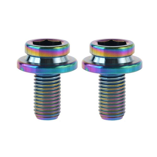 dingtai sukueate-pa-botomuburakettotitan Screw for 2 m8x15 Bicycle Crank Bolt Rainbow