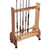 Rush Creek Creations | Double-Sided Fishing Rod Holder for 16 Saltwater/Freshwater Fishing Rods, Fishing Pole Holder for Garage Organization and Room Storage, for Fishing Gear and Fishing Accessories