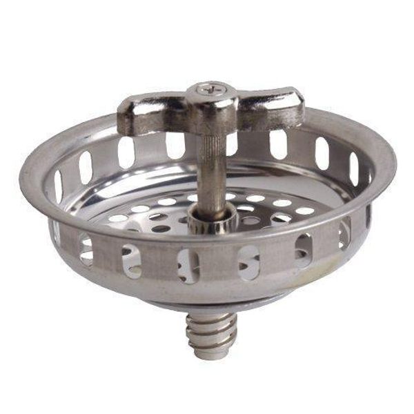 DANCO Twist Tight Kitchen Sink Basket Strainer, 3-1/2 Inch, Chrome, 1-Pack