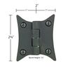6 Pcs Butterfly Door Hinges Cabinet Hinges Solid Cast Iron Cupboard Hinges