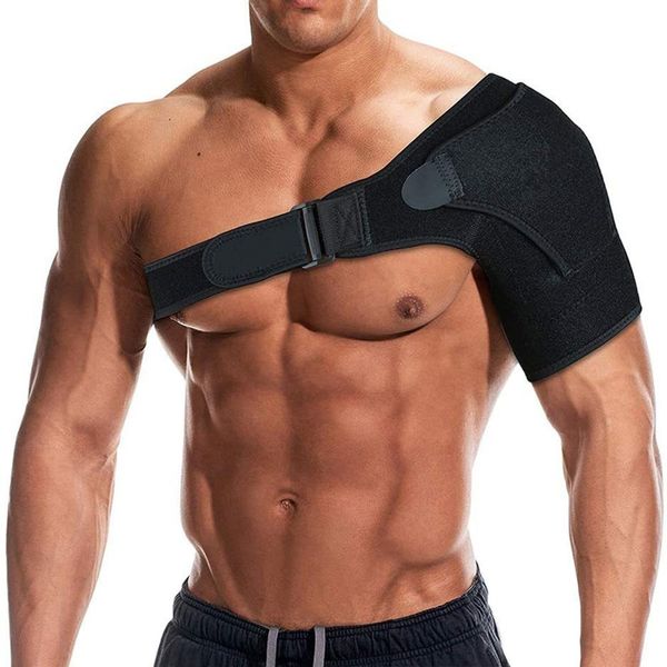 Fadbudss Adjustable Shoulder Support Brace, Rotator Cuff Sports Compression Frozen Shoulder Straps Fits Right Left for Muscle Pain Relief Dislocation Soreness Injury Prevention