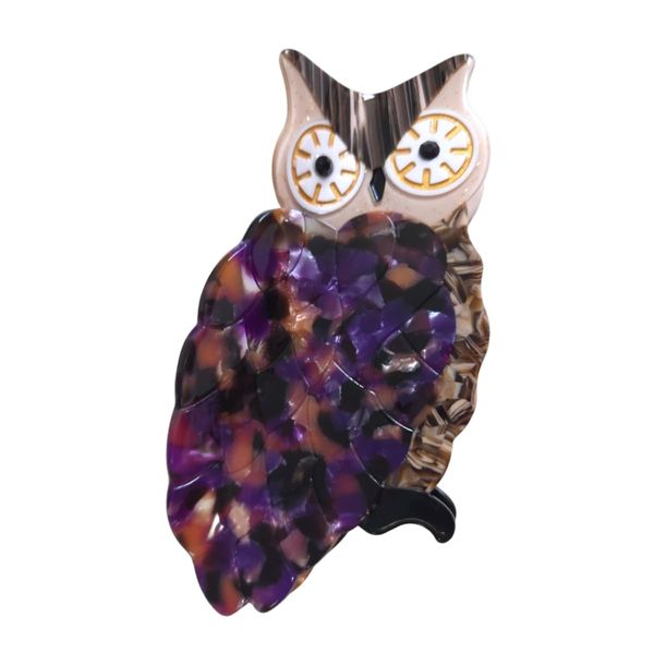 Cute Owl Hair Clip,Acetate Hair Clip,Small Claw Clip for Women