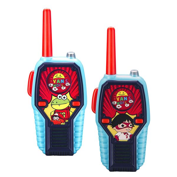 Ryans World Walkie Talkies for Kids, 2 Way Radio Long Range, Light, Sound Effects Kids Toys & Handheld Kids Walkie Talkies, Toys for Boys & Girls for Outdoor Adventure Game