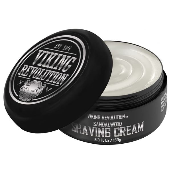 Luxury Shaving Cream for Men- Sandalwood Scent - Soft, Smooth & Silky Shaving Soap - Rich Lather for the Smoothest Shave - 5.3oz