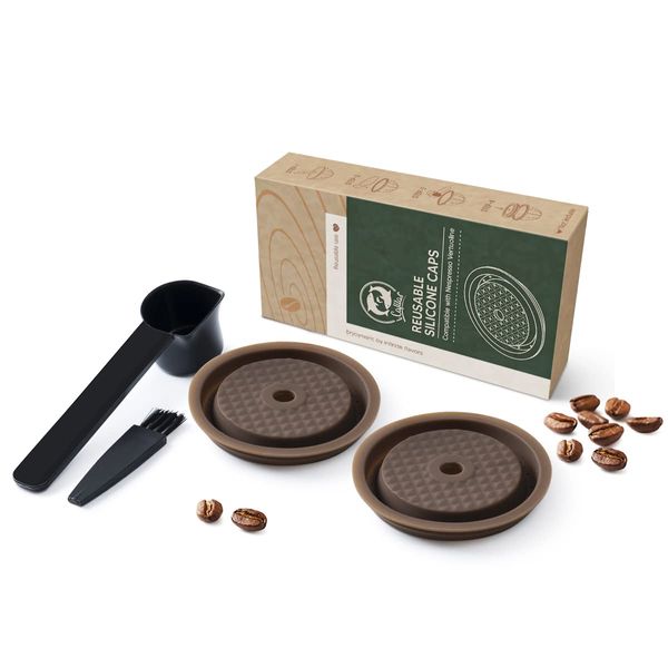 Reusable Coffee Capsule Discs Refillable Pod for VERTUOLINE & VERTUO Capsules, Compatible with VERTUOLINE & VERTUO pods