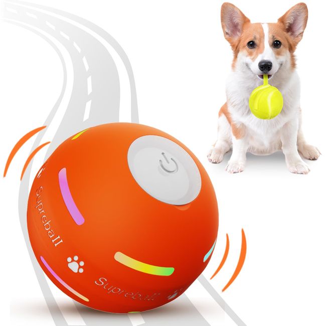 PetDroid Interactive Dog Toys Dog Ball,[Newly Upgraded] Durable Motion Activated Automatic Rolling Ball Toys for Puppy/Small/Medium/Large Dogs,USB Rechargeable