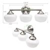 Modern 23In 3-Lights Makeup Vanity Light Bathroom Tiolet Mirror LED Wall Lamp