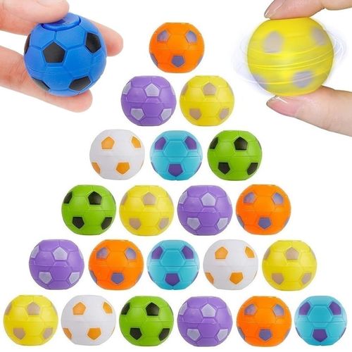 33 Pcs Mini Fidget Spinners Soccer Ball Toys Party Favors for Kids, Classroom Prizes, Pinata Filler, Goodie Bag Stuffers, Treasure Box Toys, Prize Box Toys for Kids Classroom, Bulk Toys Set