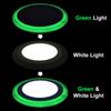 12w Round Recessed LED Ceiling Panel Light Dual Colour Cool White Green Ring