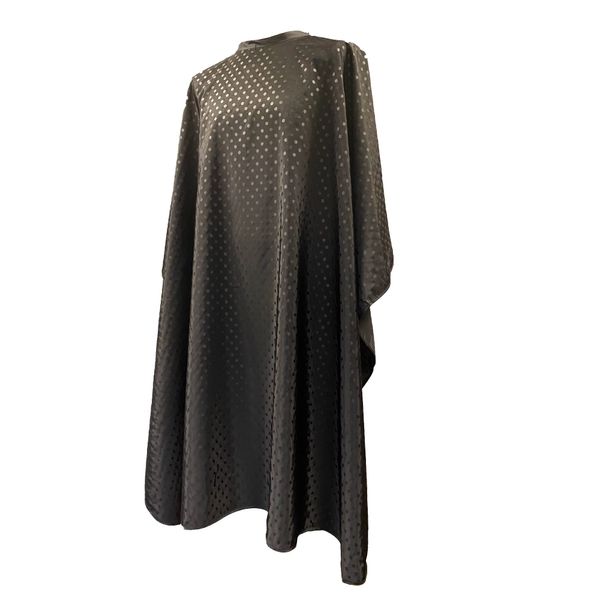 Kobe Professional Hairdressing Black Polka Dot Shimmer Gown - Water Resistant Salon Cape with Adjustable Neck
