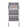 Baby Changing Table Portable Diaper Change Station with 3 Drawers & Wheels