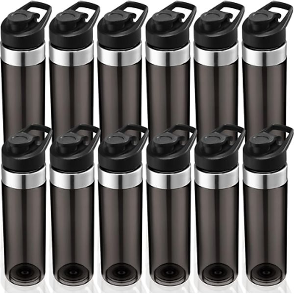 12 Pack Plastic Sports Water Bottles Bulk 20 Oz Reusable Water Bottles without B