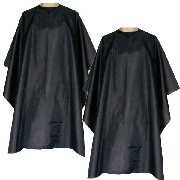 Magiczone Professional Barber Cape - Salon Cape with Snap Closure - Nylon Hair Cutting Cape, Hairdresser Cape - 59" x 51", 2 Pack