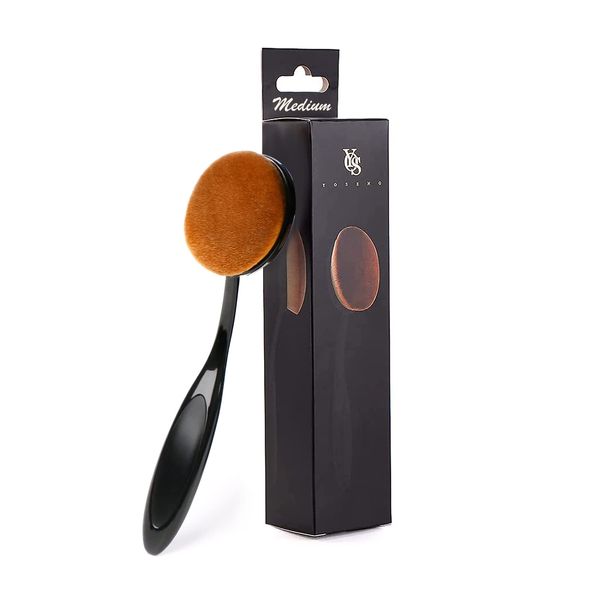 Yoseng Foundation Brush For Liquid Makeup,Oval Black Medium Toothbrush makeup brushes Fast Flawless Application Liquid Cream Powder Foundation,sunscreen brush applicator for kids
