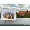 Merejka Neuschwanstein Castle Cross Stitch Kit, Counted Pattern, 25 x 35 cm, White