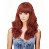 Rugelyss Vintage Long Wavy Auburn Wig with Bang Big Bouffant Beehive Wigs for Women Copper Red Synthetic Hair Wig fits 70s 80s Costume or Halloween Party