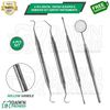 4 Pcs Dental Tartar Scraper & Remover Set Dentist Instruments for Plaque Removal