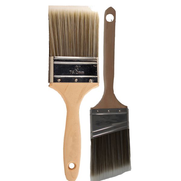 2 Pack House Wall,Trim Paint Brush Set Home Exterior or Interior Brushes