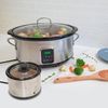 Kenmore 7 Quart Slow Cooker - Programmable Crock Pot with Dipper, Stainless Stee
