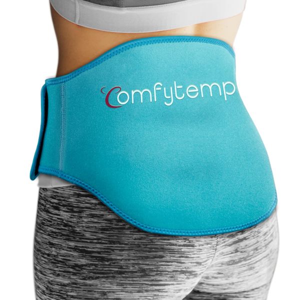 Comfytemp Gel Pack with Back Wrap, Microwave Heat Therapy and Cold Compress for Waist, Lower Back, Lower Lumbar, Sciatic Nerve Pain Relief, Reusable Ice Pack for Injuries