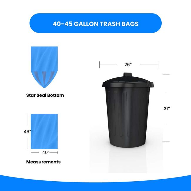 Reli. Biodegradable 40-45 Gallon Trash Bags, 250 Count Bulk
