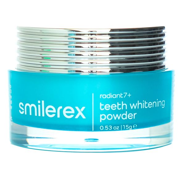 Smilerex Teeth Whitening Powder - Radiant7+ Unique Formula - Enamel-Safe & Sensitivity-Free - Cool Mint Flavour - Removes Years of Stains - 6 Months Teeth Whitener Supply