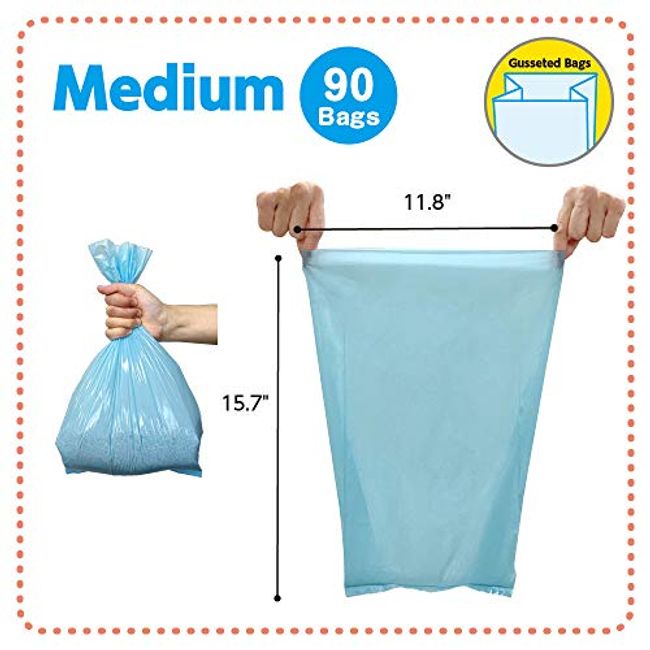 BOS Amazing Odor Sealing Disposable Bags for Commode Liners, Adult Diapers  or any Sanitary Product - Durable & Unscented (50 Bags) [5.2 Gallon/20L