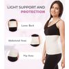 Unisex Wool Warming Support Abdominal Binder, Natural Therapeutic Warmth w/ 80% Wool, Small