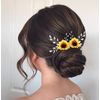 Unicra Wedding Hair Pins Silver Rhinestone Headpiece Opal Crystal Hair Accessories for Women and Girls (Pack of 2)