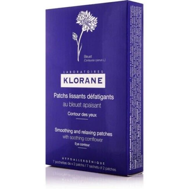 KLORANE EYE CONTOUR 2box SMOOTHING & RELAXING PATCHES WITH SOOTHING CORNFLOWER2b