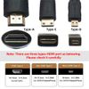 cablecc 2pcs/set HDMI to Micro HDMI Type A to Type D Male Connector Socket Opposite U Shaped Back Angle for Raspberry PI 3B/3B+/4B