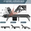 Begonia.K Rollaway Bed Portable Folding Bed Cot with Black Mat Heavy Duty Bed