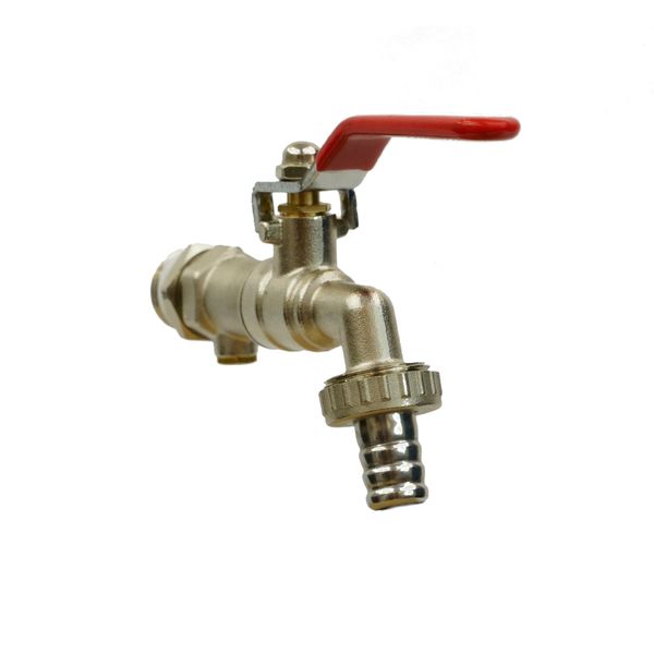 Wärmer System Outside Garden Tap with Check Valve, 1/2 inch Garden Tap, Double Outlet Tap (Lever Handle Garden Tap 1/2'')