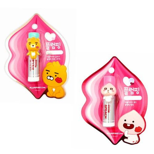 Kakao Friends On the Body Plumping Tinted Lip Balm Ryan Apeach Moisturizing Color Lip Protector Colored Lip Balm Lip Bob Lip Therapy Mini Color Tint Chapstick Chopstick