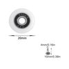 Vokenforu 8 Pcs Shower Door Rollers, Diameter 20mm, White