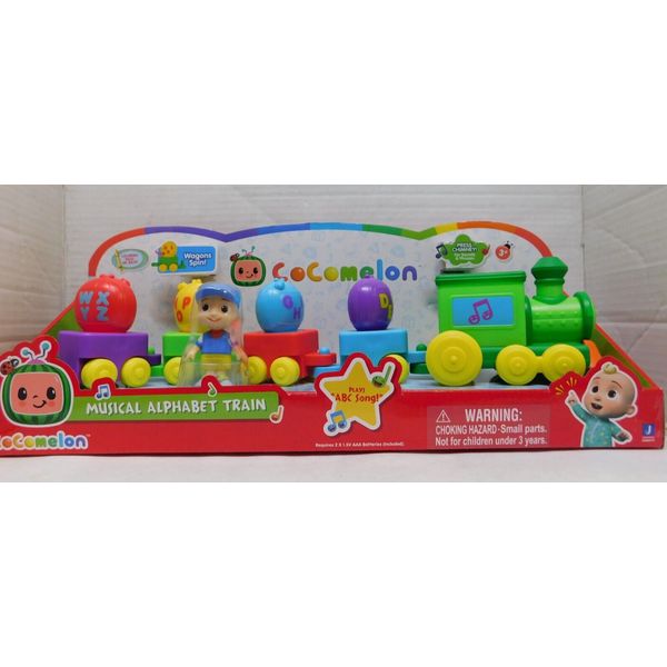 CocoMelon Musical Alphabet Train with Spinning Wagons Learning Alphabet Toy,ABC