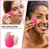 Makeup Sponge Blender Set of 4 - Non Latex, Soft, Multi-colored Foundation Blending Sponges for Cream, Powder and Liqui