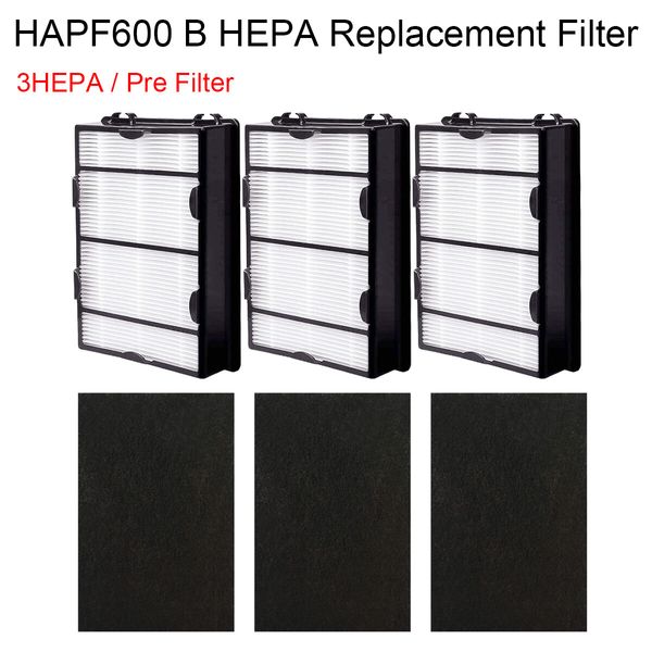 3 Packs for Holmes HAPF600 filter B HEPA Replacement Filter GE Model Air Filter.