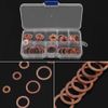 Copper Washers, Sump Plug Washer Set, Solid Copper Sealing Washers Assortment Kit, Oil Drain Plug Gaskets with Storage Box (80Pcs)