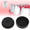 Denture Veneer Processing Box, Round Shape Dental Veneer Box, Reusable Black Denture Storage Box with Spare Pad