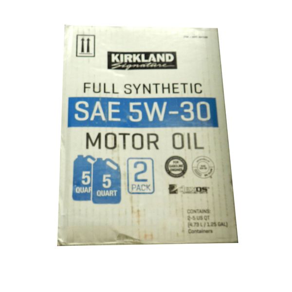 Kirkland Signature SAE 5W-30 Full Synthetic Motor Oil 5 Quart (Pack of 2)