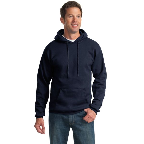 Port & Company - Pullover Hooded Sweatshirt. PC90H - Large - Navy