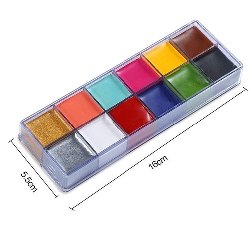 PEPECARE Face Paint Paint Professional 12 colori flash viso pittura ad olio Art Makeup Palette Set