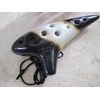 Ceramic Ocarina - Black & White (Panda) w. Crackle Soprano G Key